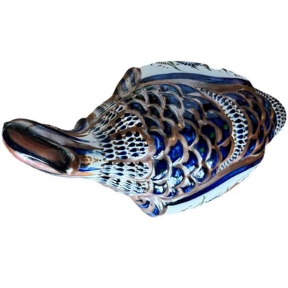 TONALA QUAIL POTTERY SIGNED SANTANA BIRD FOLK ART ARTSY DECOR MEXICAN ART - Picture 3 of 7